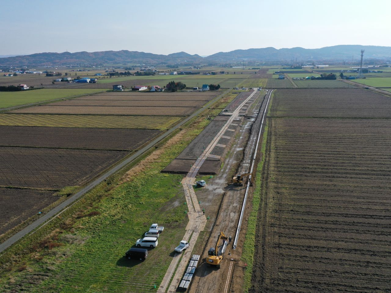 道央圏連絡道路　長沼町　西２線改良工事
