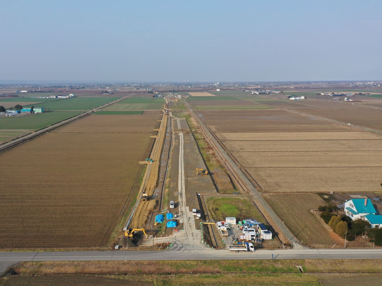 道央圏連絡道路　長沼町　西２線改良工事