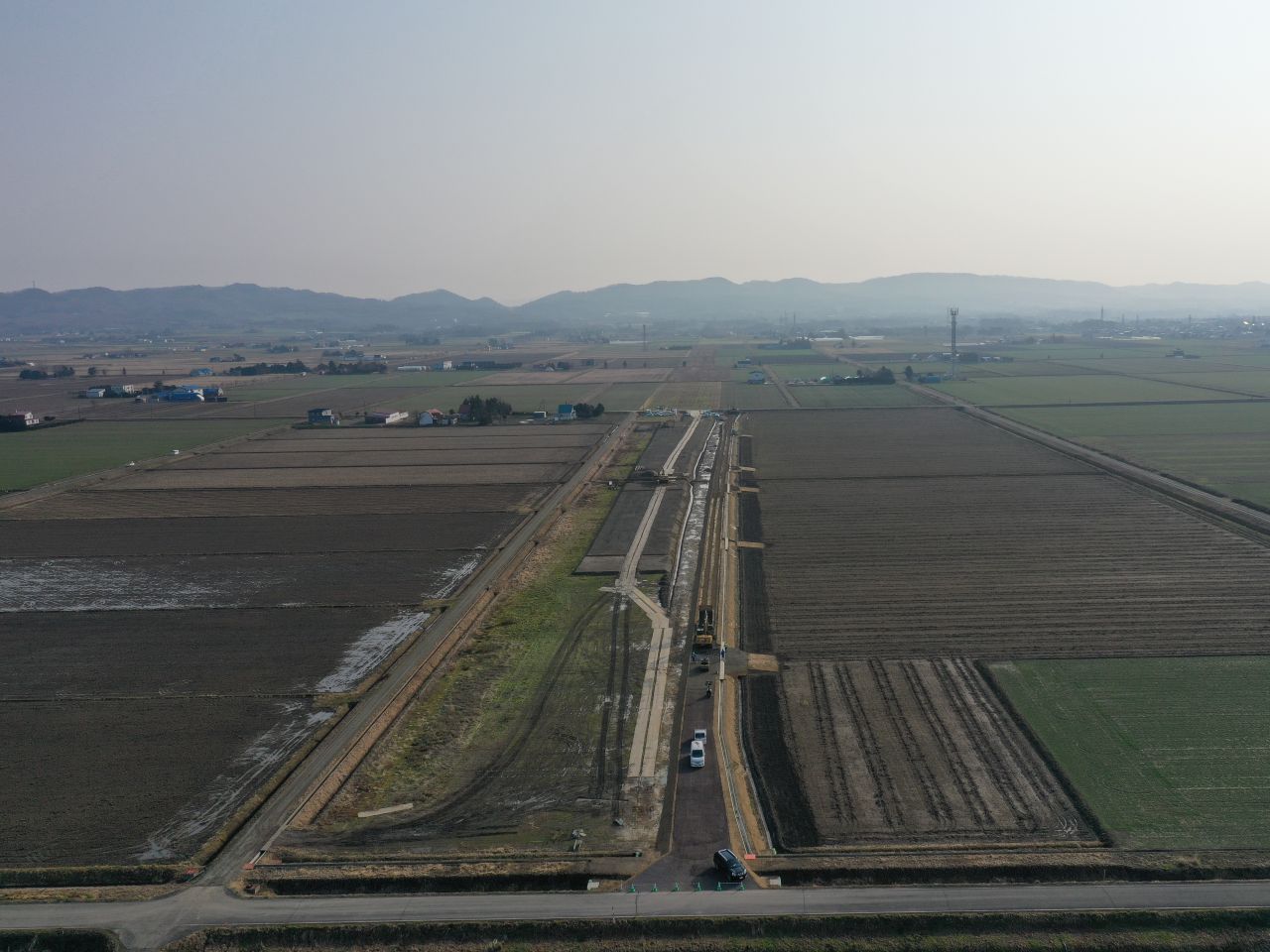 道央圏連絡道路　長沼町　西２線改良工事