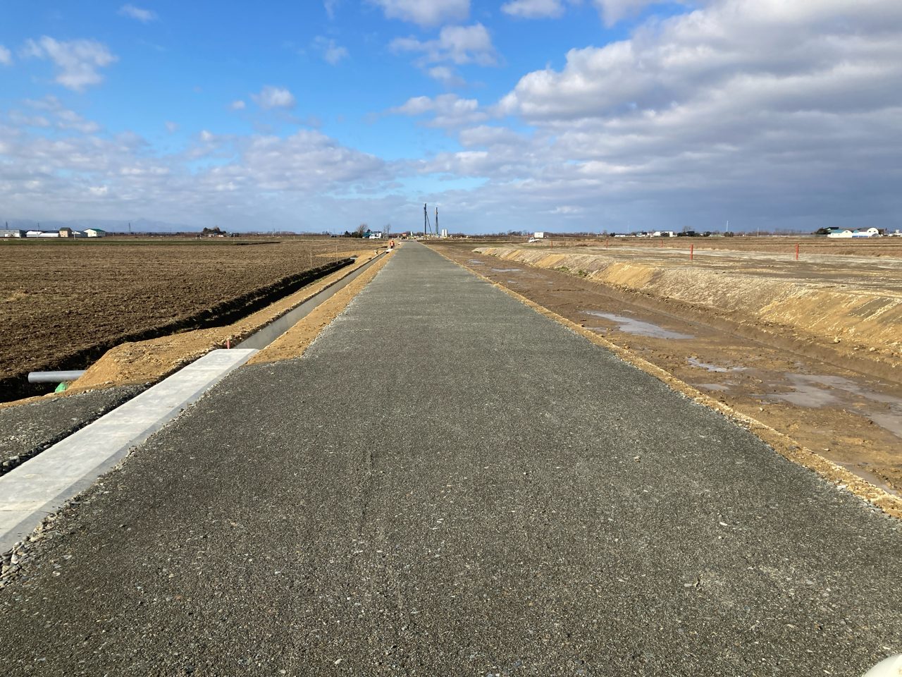道央圏連絡道路　長沼町　西２線改良工事