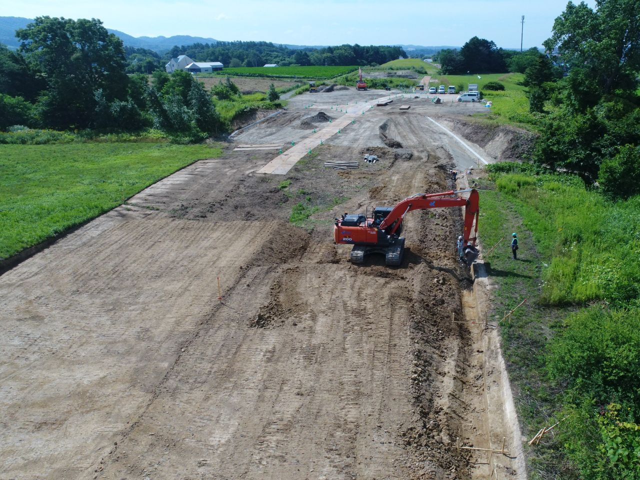 道央圏連絡道路　長沼町　富士戸南改良工事
