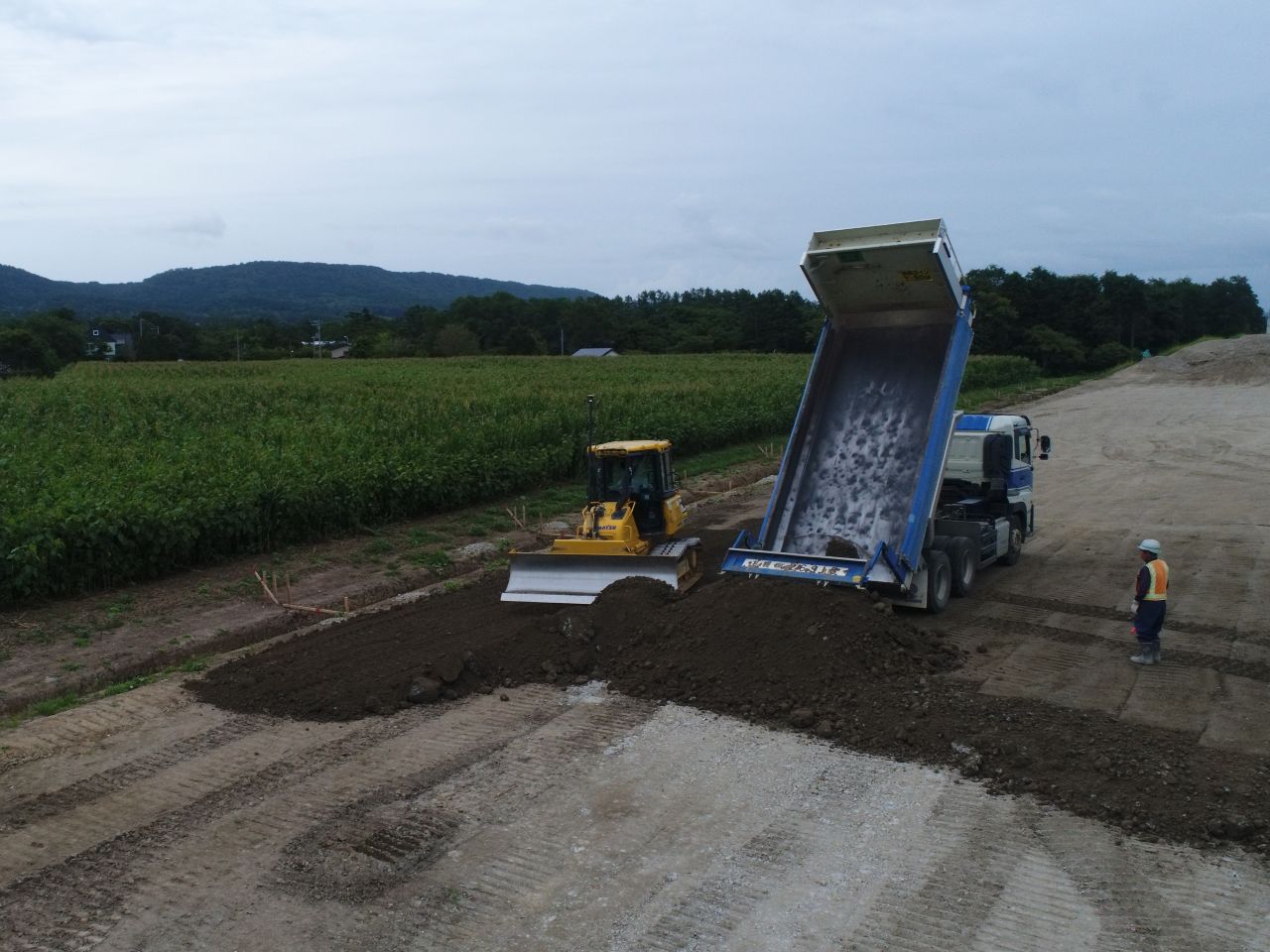 道央圏連絡道路　長沼町　富士戸南改良工事