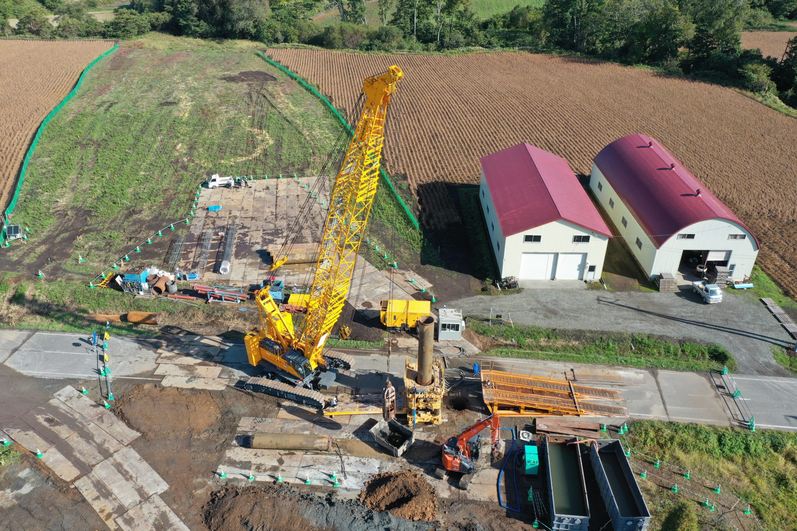 道央圏連絡道路　長沼町　零号線橋下部工事