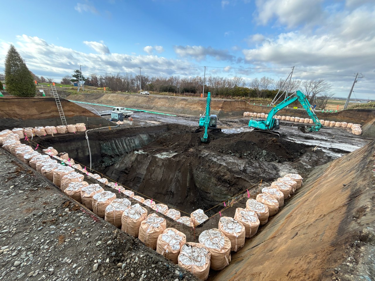 道央圏連絡道路　長沼町　零号線橋下部工事