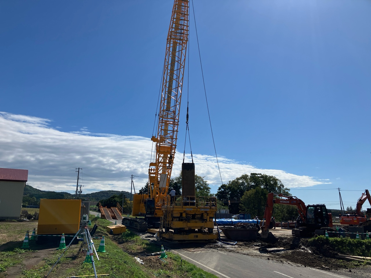 道央圏連絡道路　長沼町　零号線橋下部工事