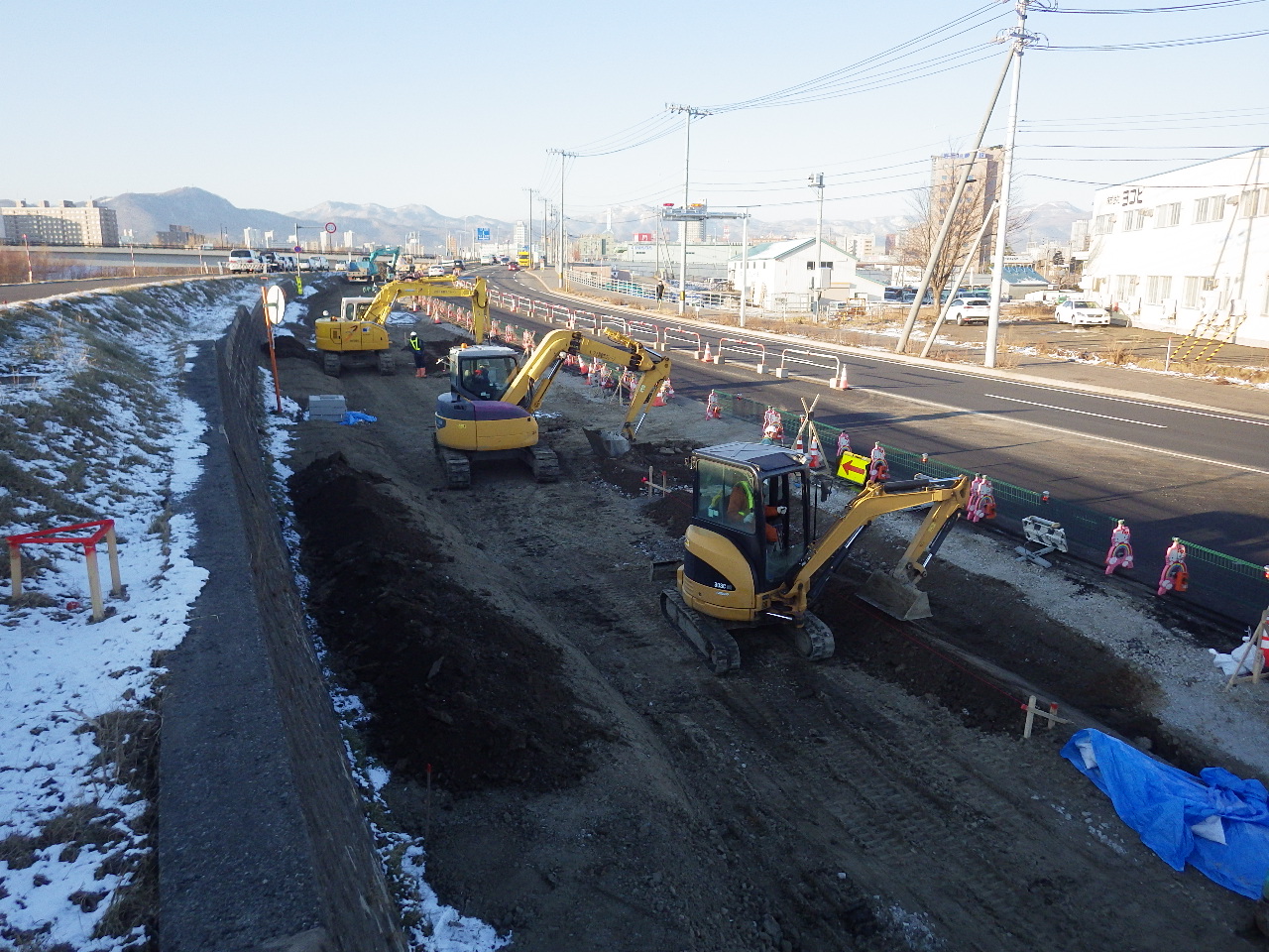一般国道２７５号　札幌市　北１条東改良工事