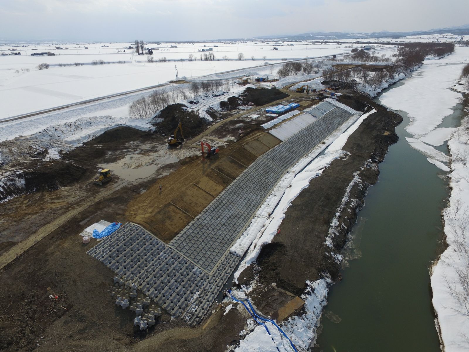 雨竜川左岸秩父別町秩父別地先災害復旧工事