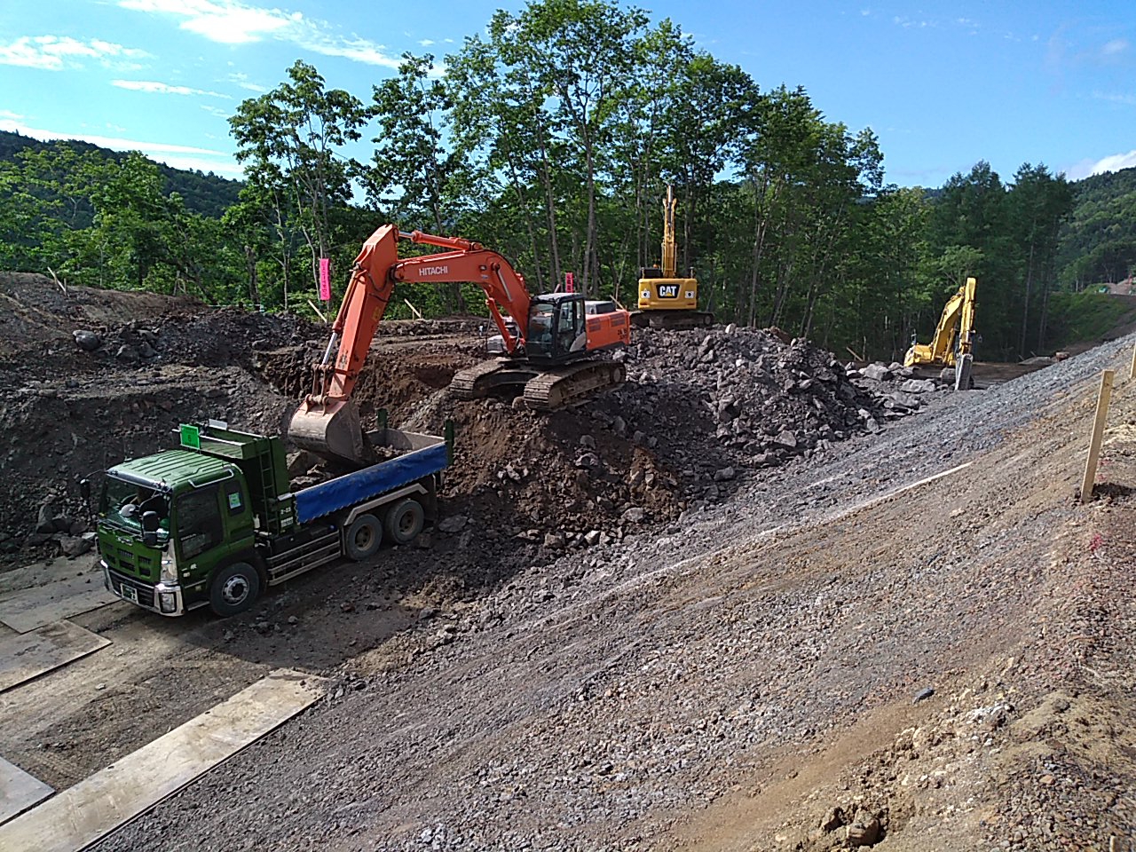 一般国道４５２号　三笠市　下桂沢改良工事