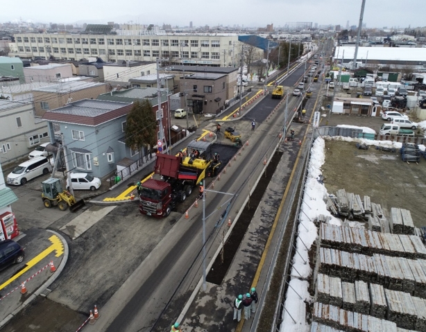地方道路等整備事業　３・４・１４４北郷公園南通（川北４条２丁目２３０８番２地先～川北１７号線間）道路改良工事