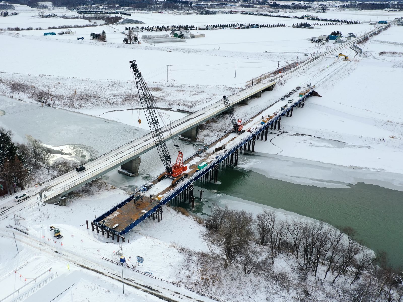 恵庭栗山線防Ｂ４９地方道工事（馬追橋仮橋工）（補正・明許）