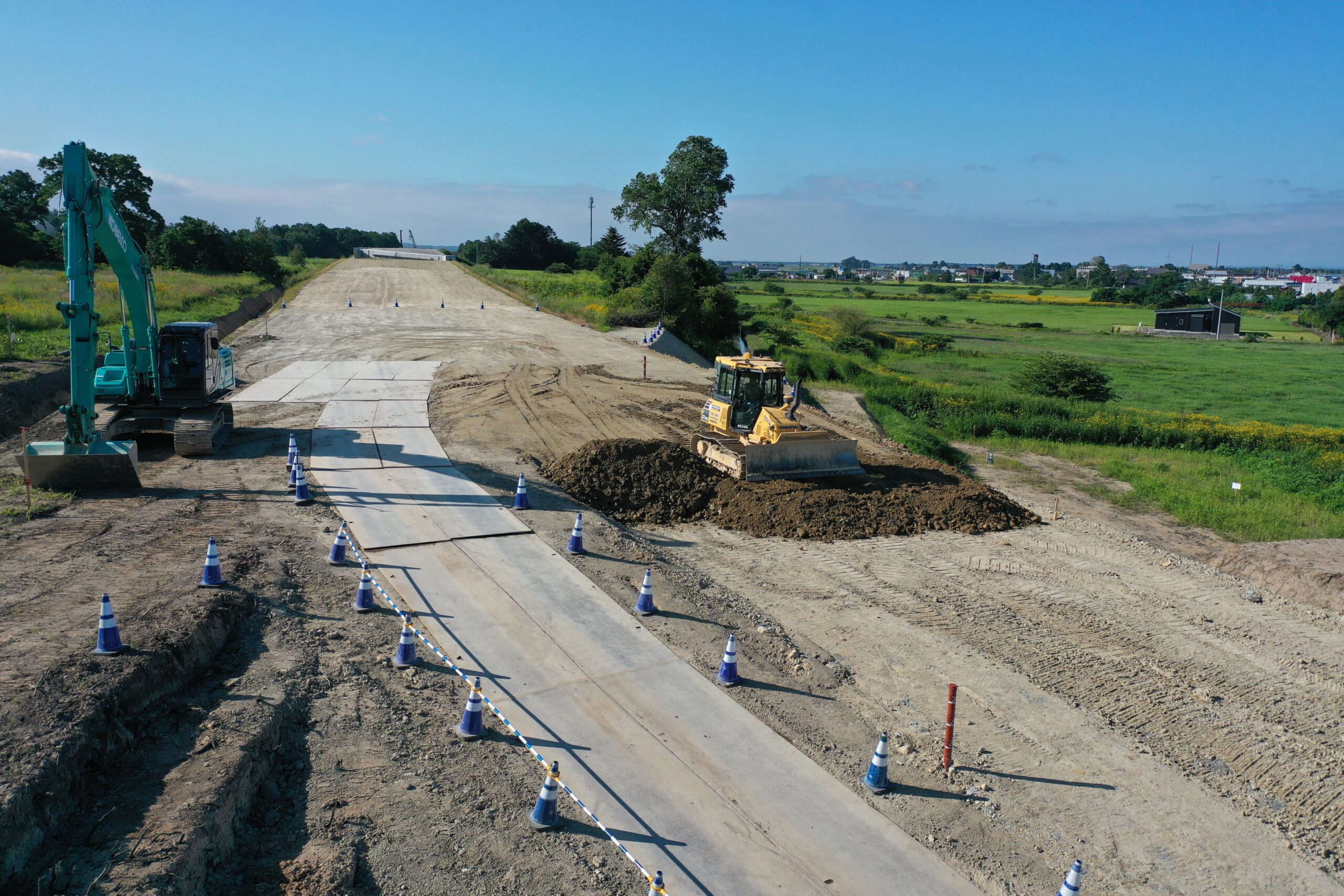 道央圏連絡道路　長沼町　東3線改良工事